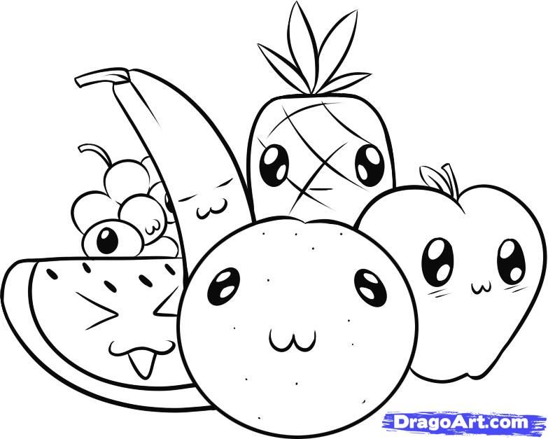 cute food coloring pages - Clip Art Library