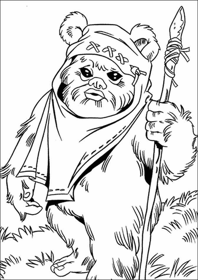 Coloring Pages Star Wars Ewok - ColoringPagefor.com