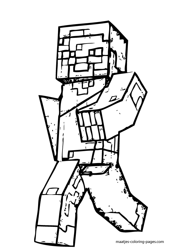 Minecraft Zombie Pigman Coloring Pages - Coloring Home