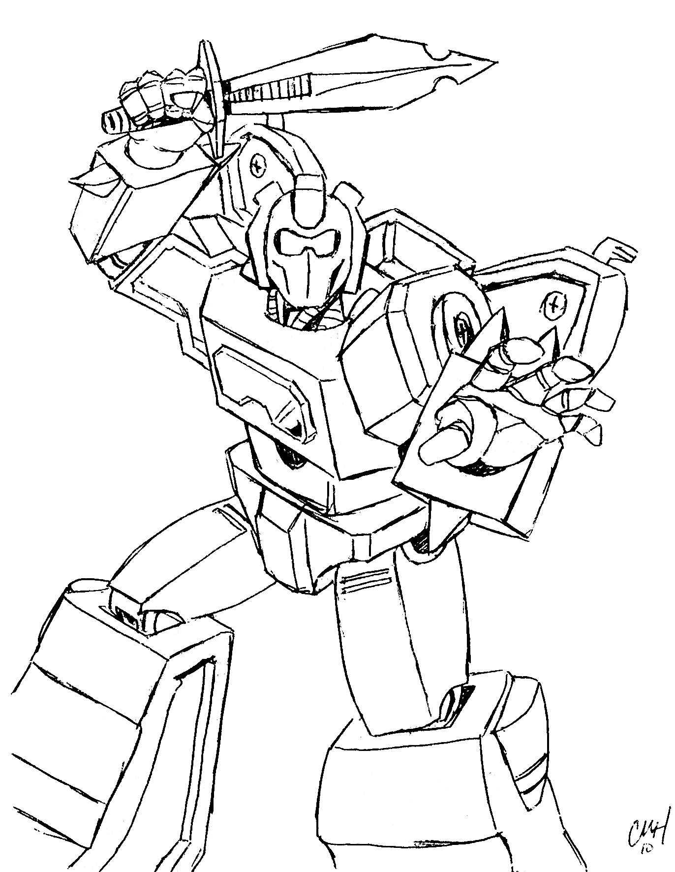 653 Animal Optimus Prime Transformers Coloring Pages with disney character