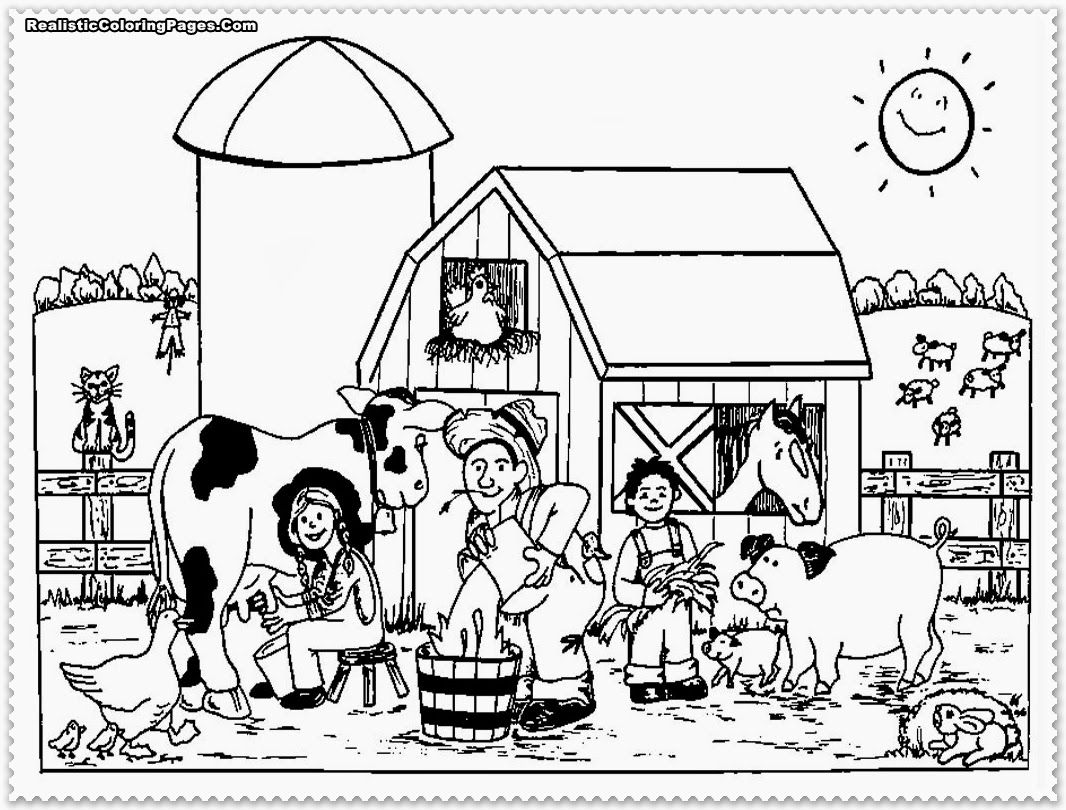 Coloring Farm Animals For Free 34234 - VoteForVerde.com