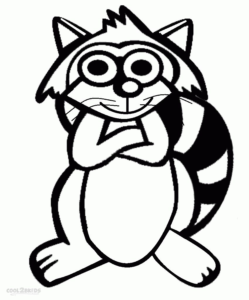 Coloring Page Of A Raccoon Coloring Home