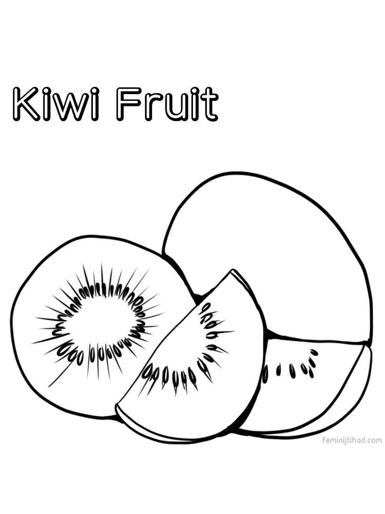 kiwi coloring page free. Kiwis originated from the northern Chinese  mainland and in the 20th century began to be… in 2020 | Kiwi fruit, Fruit coloring  pages, Coloring pages