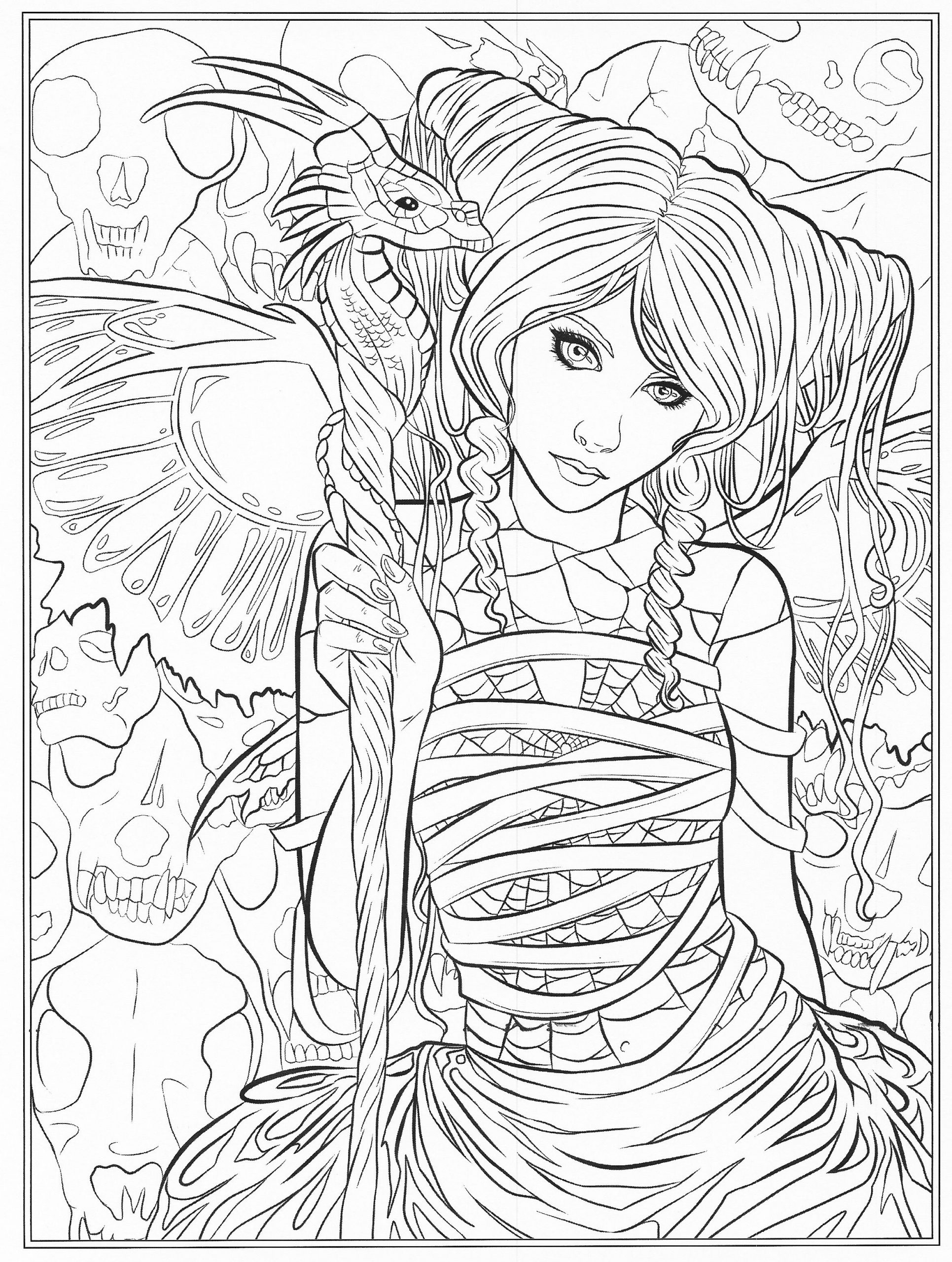 Coloring Pages Selina Fenechs Holiday Book Dark Gothic To Print Fantasy  Free For – Dialogueeurope