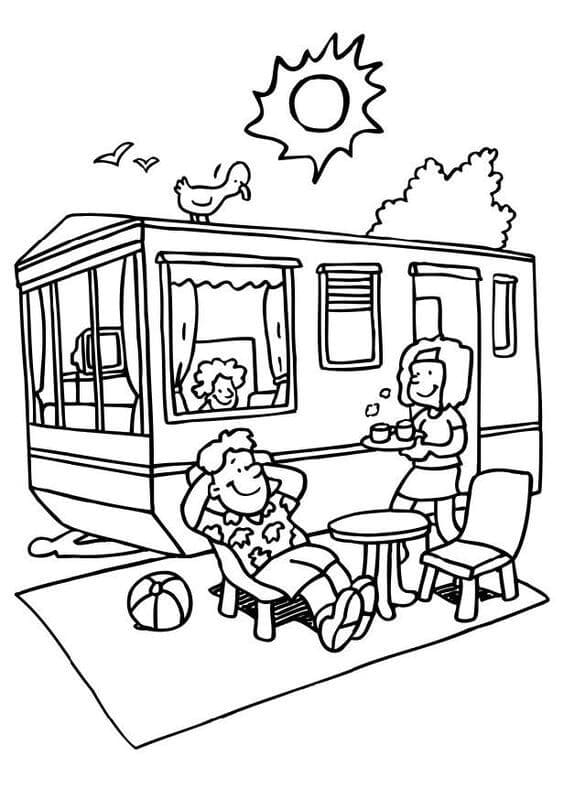 Free Printable Camping Coloring Pages