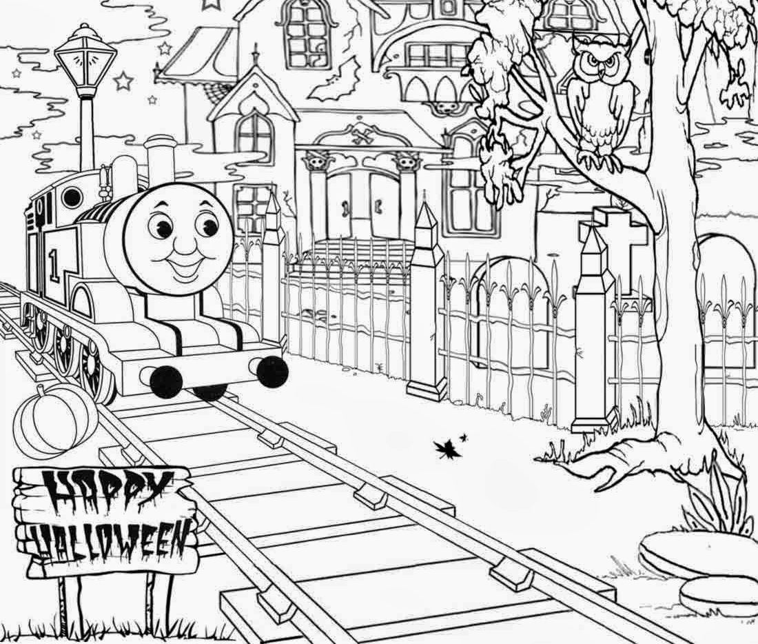 Thomas The Train Halloween Coloring Pages | Hallowen Coloring ...