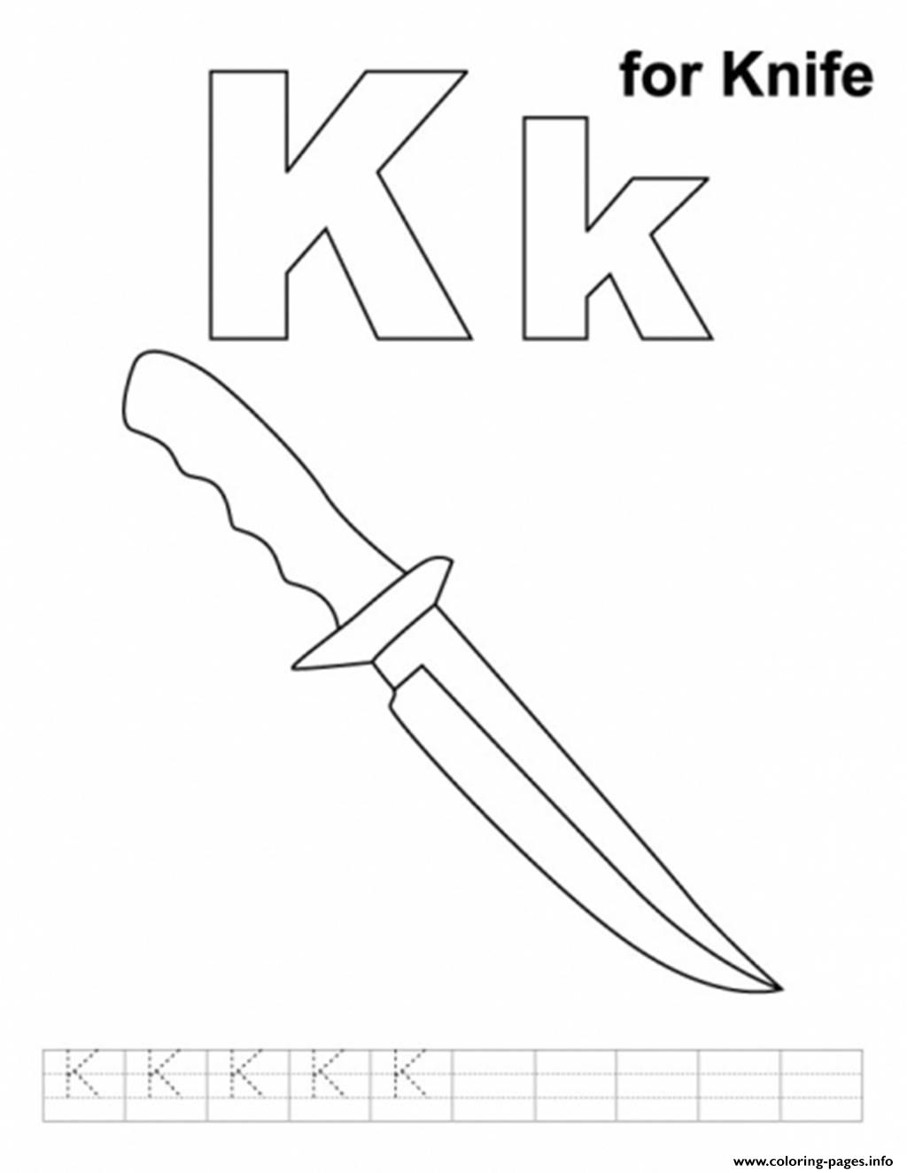 Knife Alphabet S Free70b9 Coloring Pages Printable