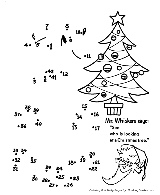 Coloring Pages, Christmas, Connect The Dots - Coloring Home