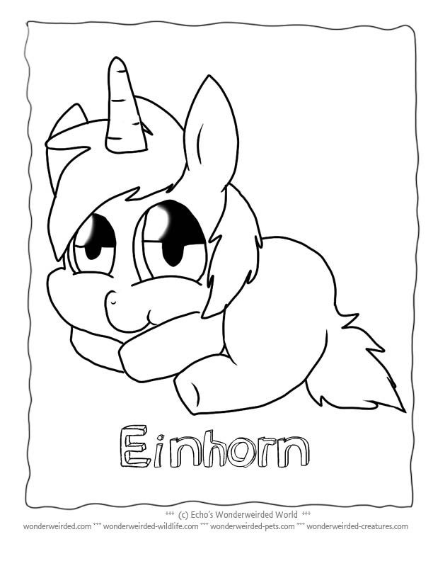 Unicorn Cartoon Coloring Pages, Echo's Free Unicorn Coloring ...