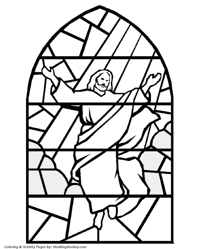 Bible Coloring Pages - Stained Glass Jesus Coloring Pages ...