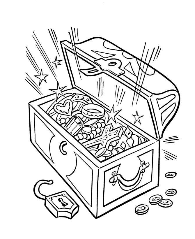 Treasure Chest Coloring Page – 670×820 Coloring picture animal and 