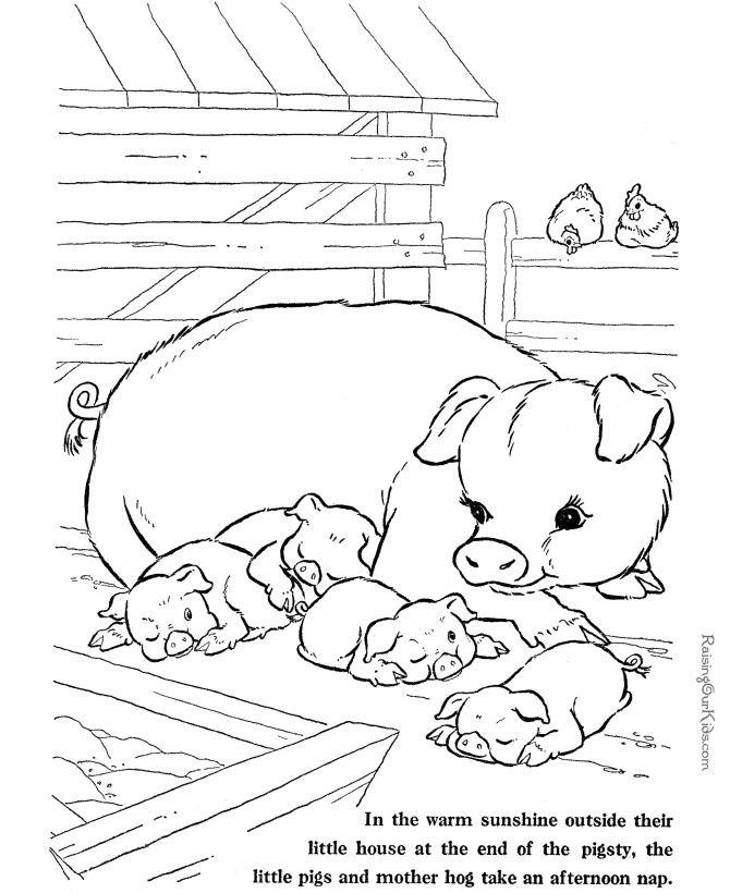 Barnyard Animal Coloring Pages | Free coloring pages for kids