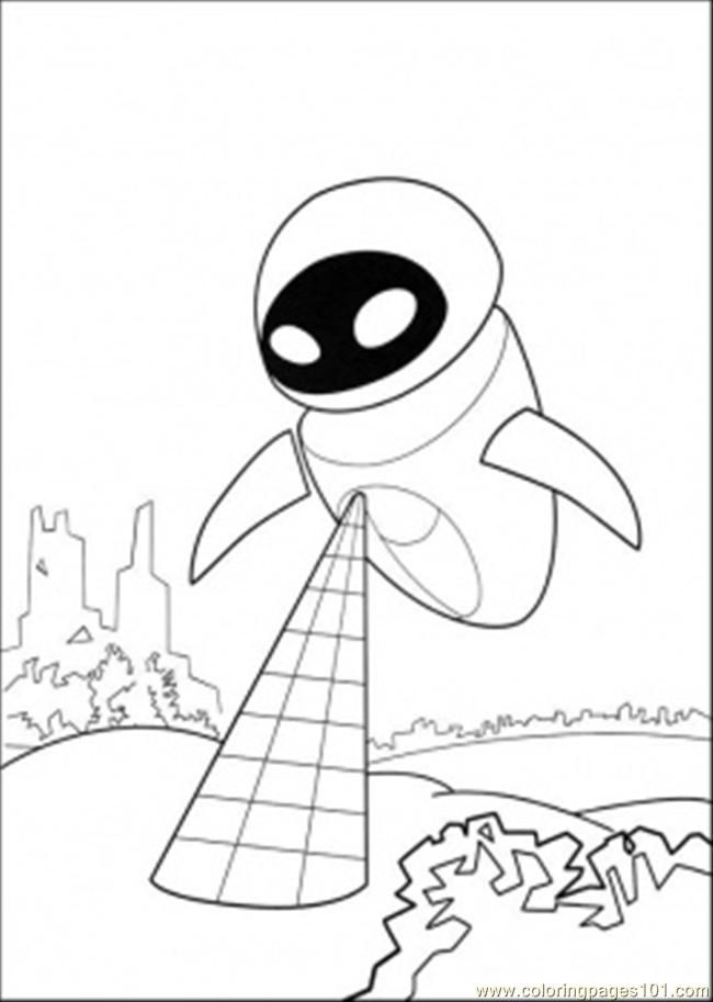 Cute Wall E Eve Coloring Pages 