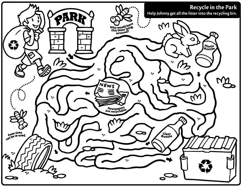 City Hutchinson Kansas Recycling Coloring Pages Activities Birthday