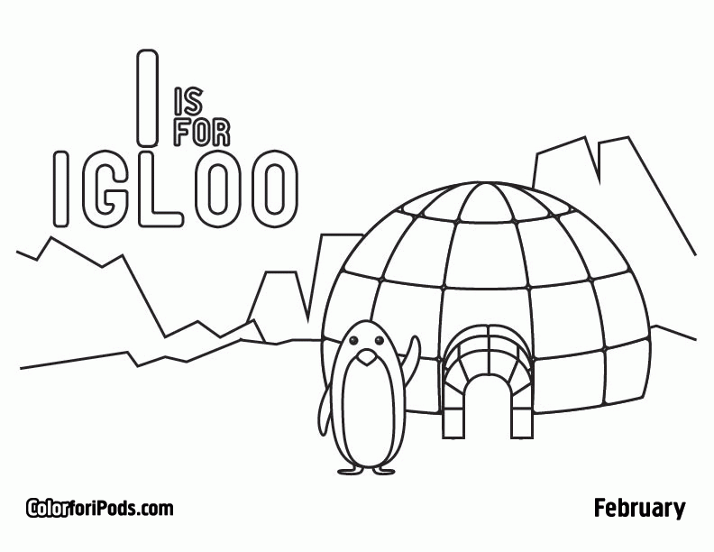images of igloo for coloring pages - photo #11