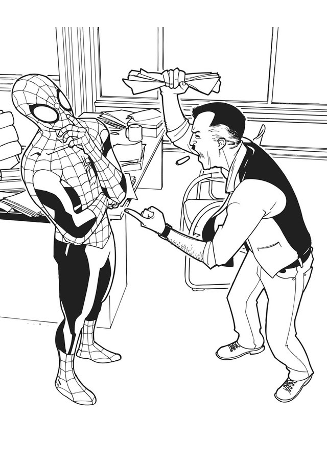 Spiderman Colour In Pictures - Coloring Home