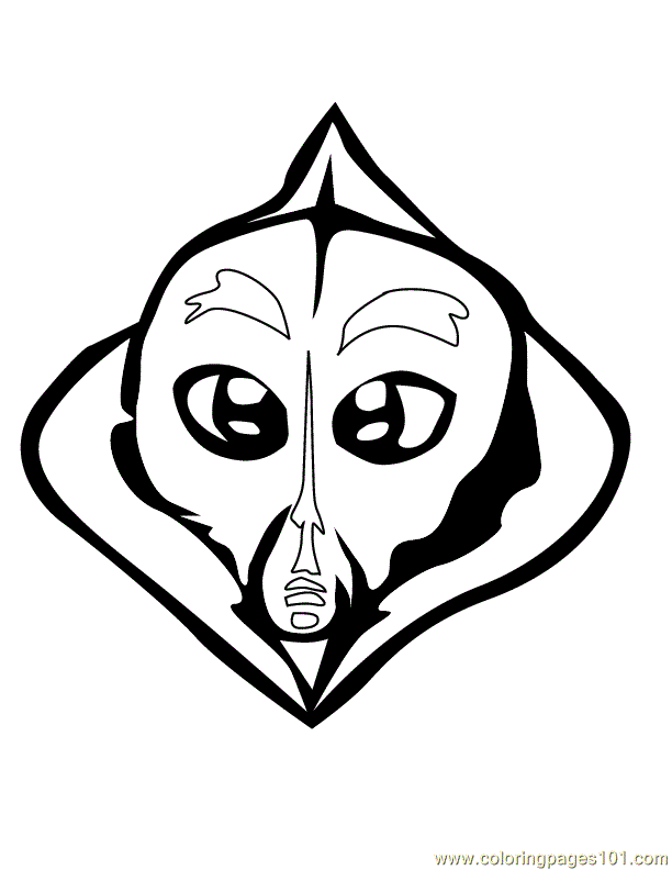 Coloring Pages Alien Head (Peoples > Others) - free printable 