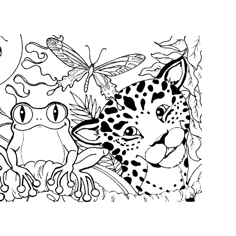 Jungle Scene Coloring Pages - Coloring Home