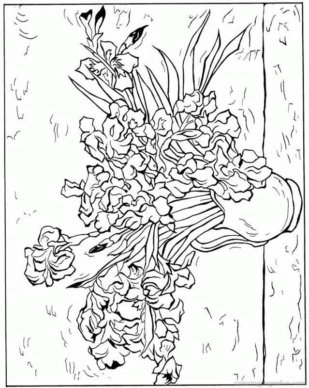Van Gogh Coloring Pages Coloring Home
