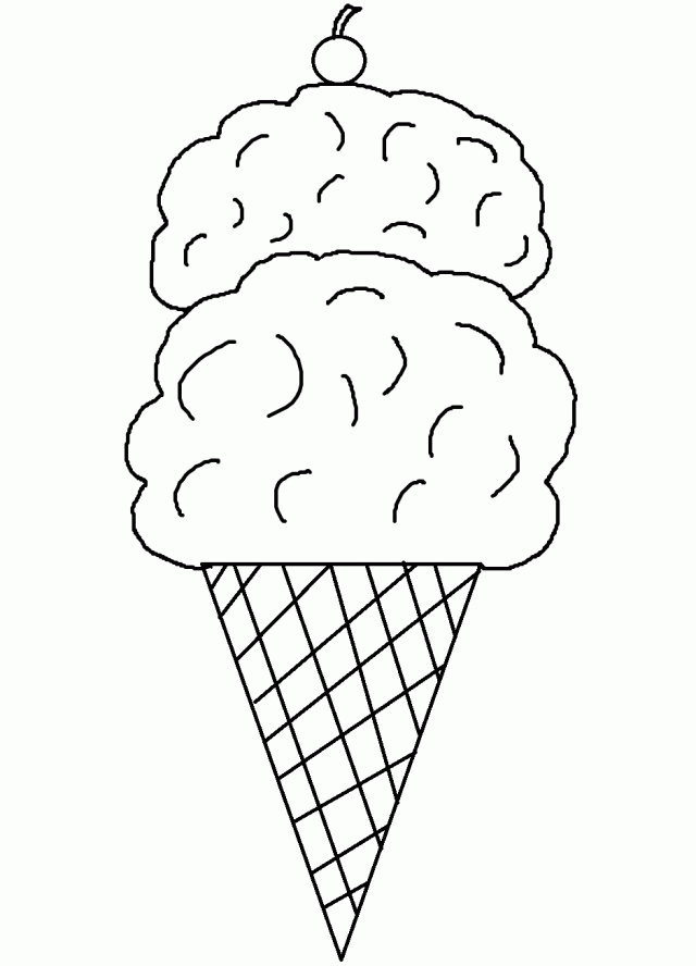 Ice Cream Cone Coloring Pages - Coloring Home