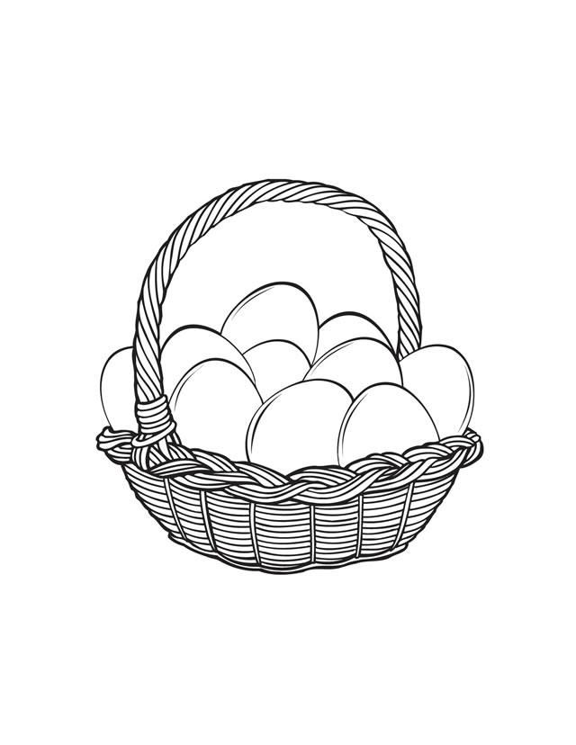 Easter Basket Coloring Pages - Coloring Home