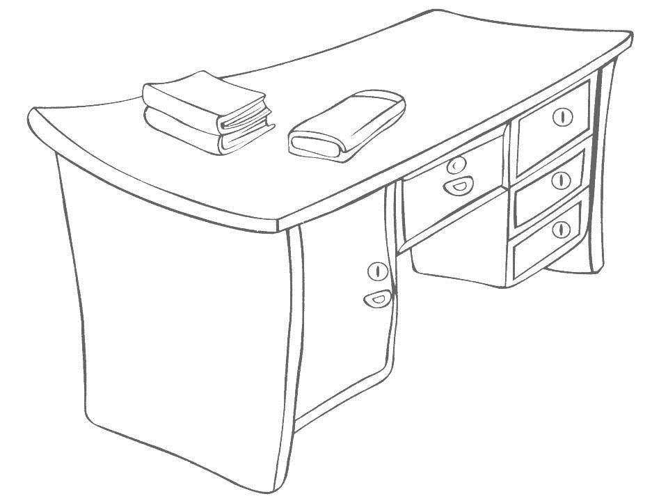 Table Coloring Page - Coloring Home