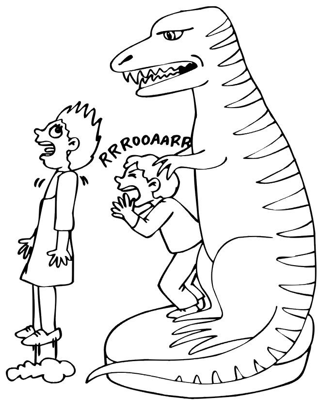 Cartoon Dinosaur Coloring Pages - Coloring Home