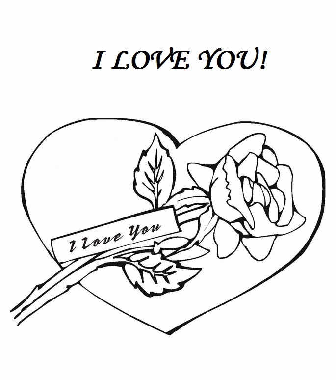 I Love You Coloring Pages Card | Coloring Pages