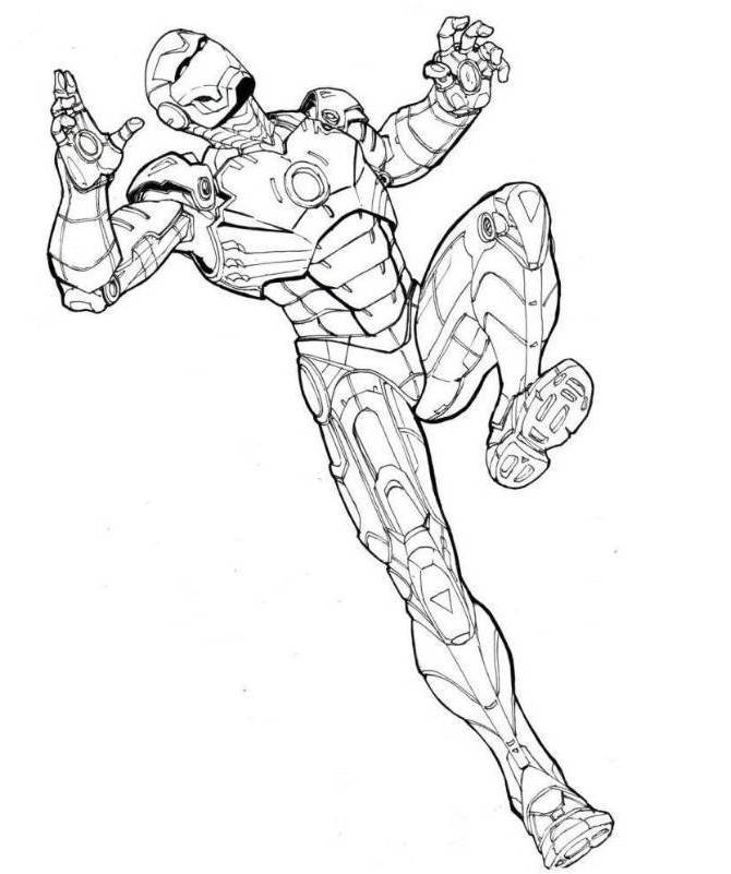 Iron Man Was In Pain Coloring For Kids |Iron Man coloring pages 