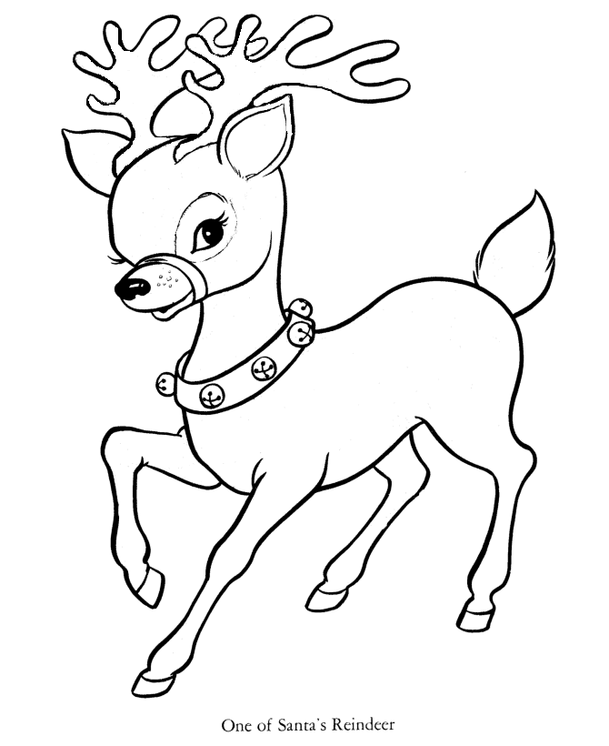 Santa And Reindeer Coloring Pages 8 | Free Printable Coloring Pages