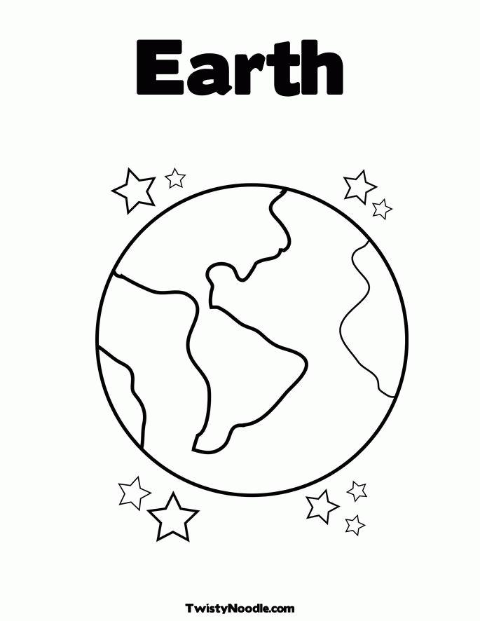 Earth Template Printable Coloring Home