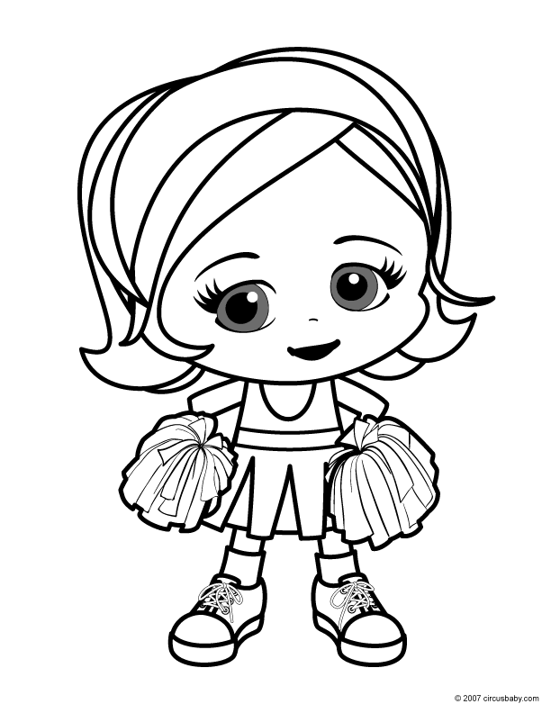 Coloring Pages Of Cheerleaders Coloring Home