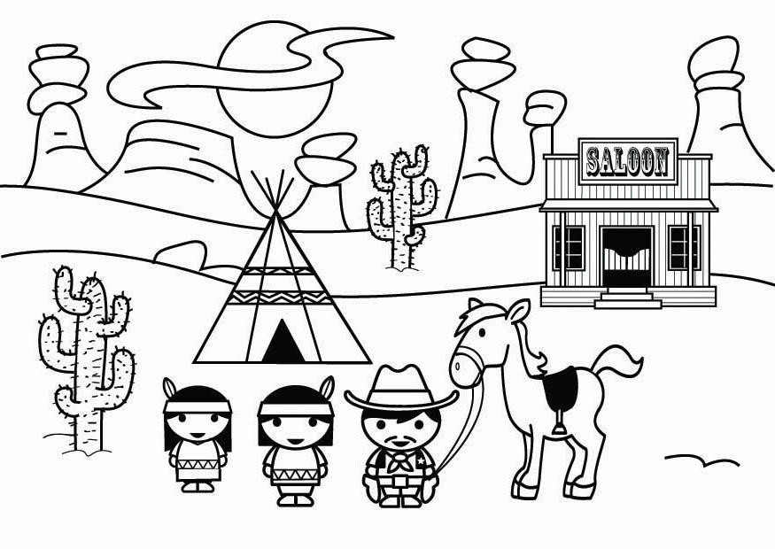 Coloring page Wild West - img 26797.
