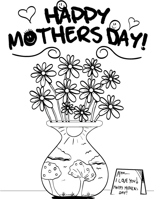 Happy Mother's Day Coloring Pages Coloring Home
