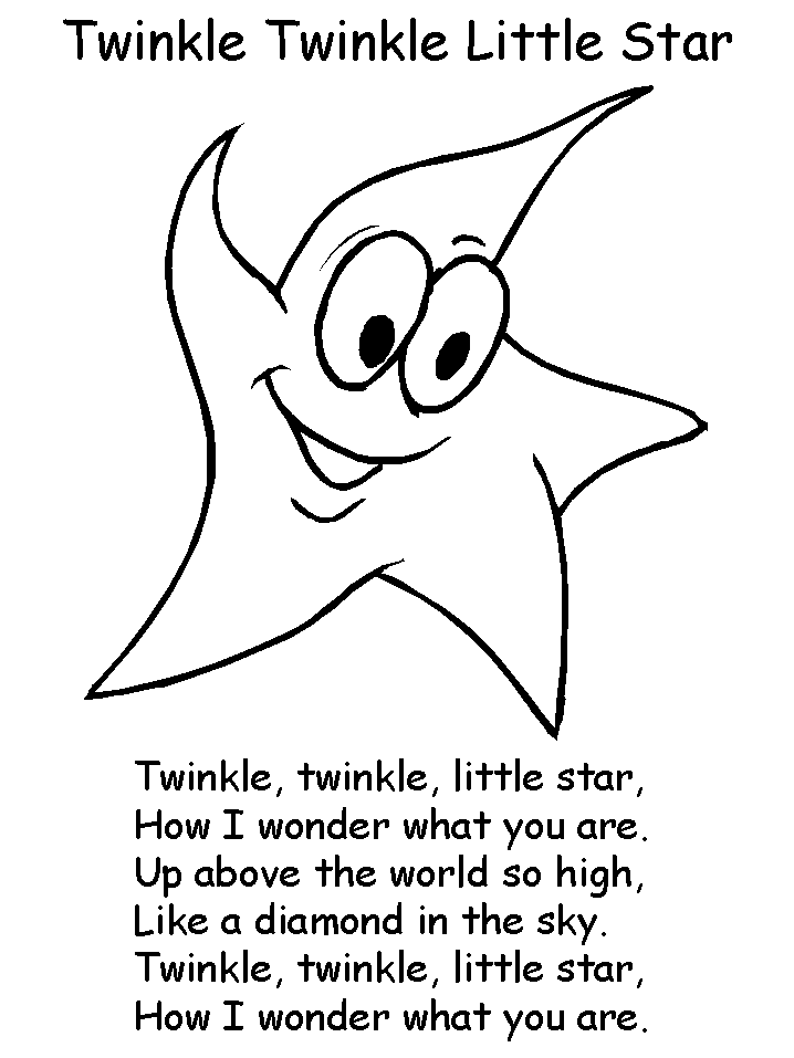 Twinkle Twinkle Little Star Coloring Pages - Coloring Home