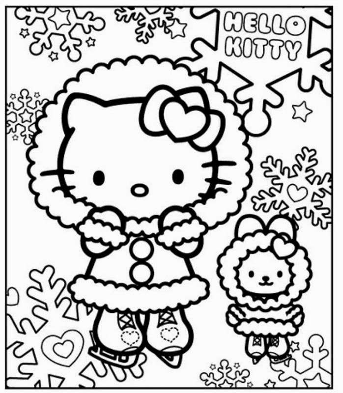 Hello Kitty Christmas Coloring Pages - Coloring Home