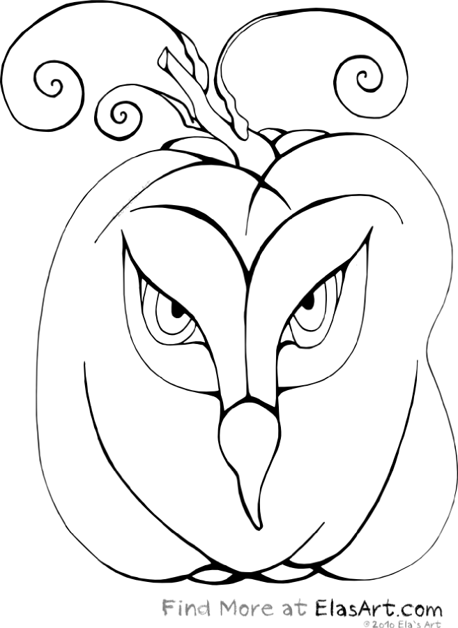 Halloween Coloring Pages: Whooooot the Halloween Pumpkin Owl