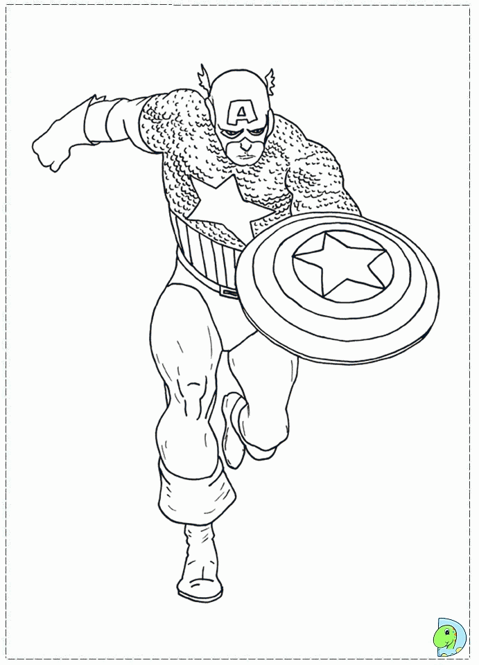 captain america shield Colouring Pages (page 3)