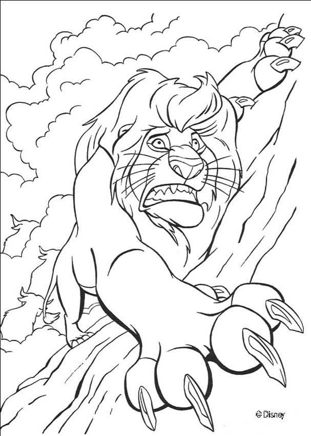The Lion King coloring pages - Mufasa in Trouble