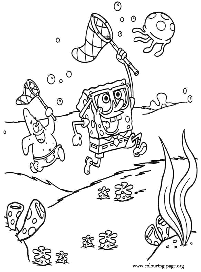 SpongeBob SquarePants - Patrick and Spongebob hunting Jellyfish ...