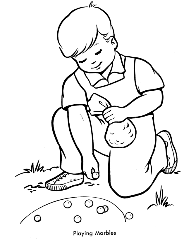 Spring Children and Fun Coloring Page 6 - Spring Games Coloring ...