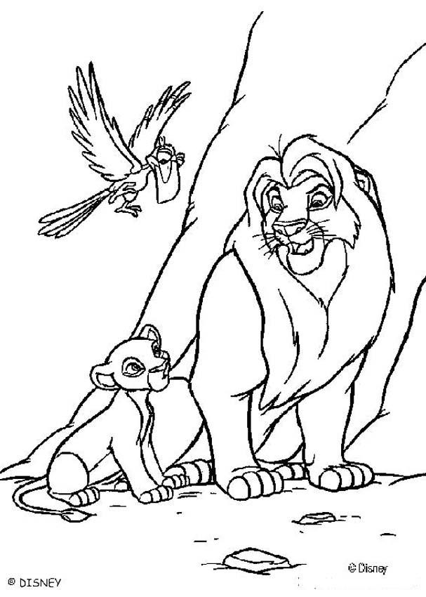 The Lion King coloring pages - Timon the singer