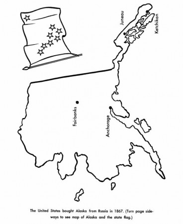 Best Photos of Alaska Map Coloring Page - Alaska State Coloring ...
