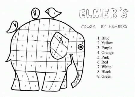 Elmer Elephant Coloring Page