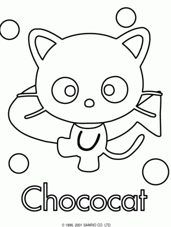 chococat | Hello kitty colouring pages, Hello kitty coloring, Coloring pages