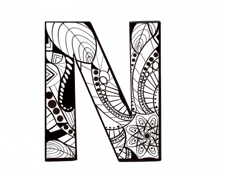 Letter N-printable Instant Download Coloring Page - Etsy