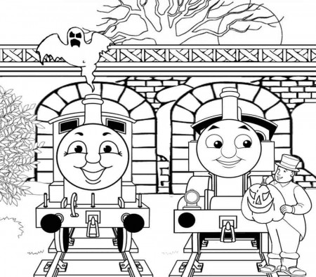 Spencer And Gordon Halloween Thomas The Train Coloring Pages To ...