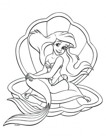 Ariel Coloring Pages Free at GetDrawings | Free download