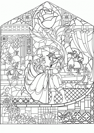 Disney Coloring Pages Beauty And The Beast Rose | Coloring Online