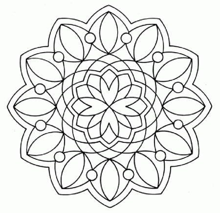 Simple Star Mandala Free Coloring Page - VoteForVerde.com